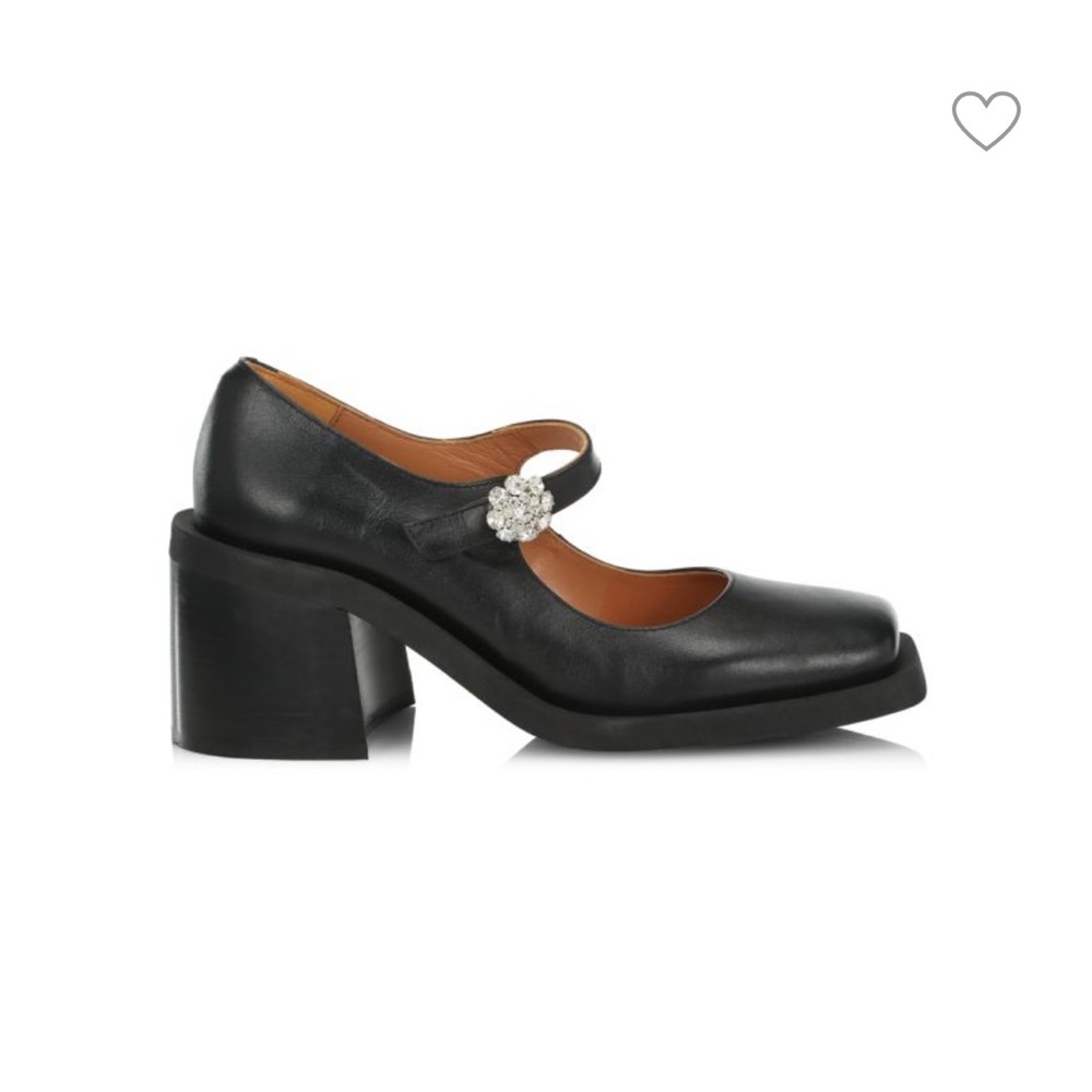 GANNI Leather Mary Jane Pumps